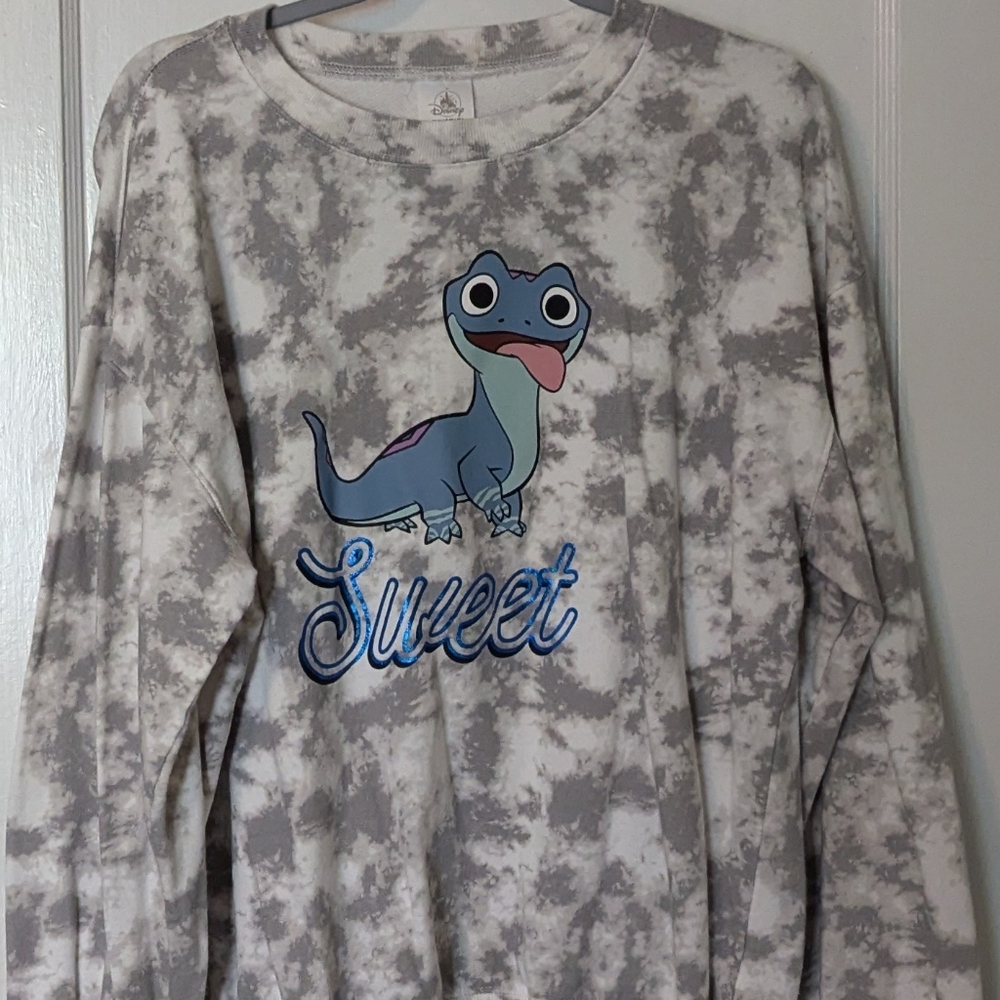 NWOT: Bruney Sweet& Feisty Sweatshirt L Gray/White Tie Dye